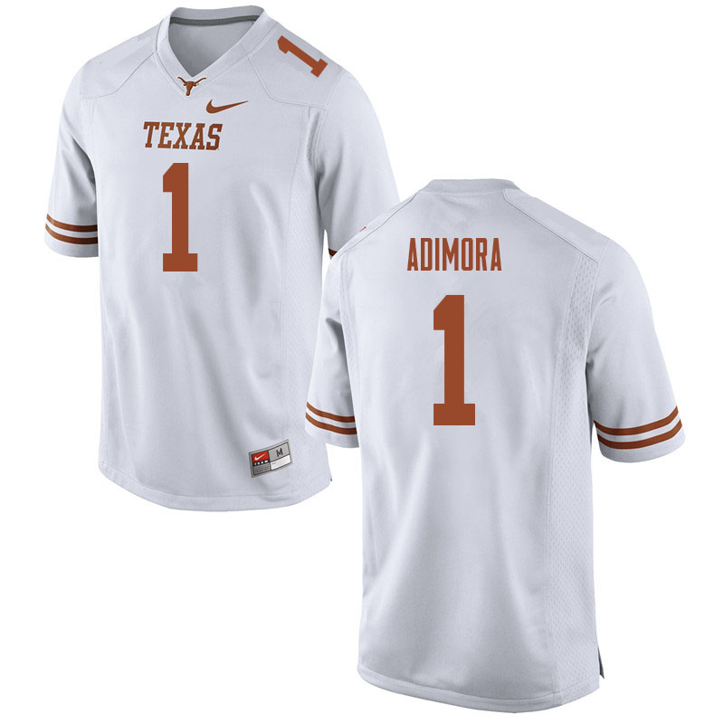 Men #1 Chris Adimora Texas Longhorns College Football Jerseys Sale-White